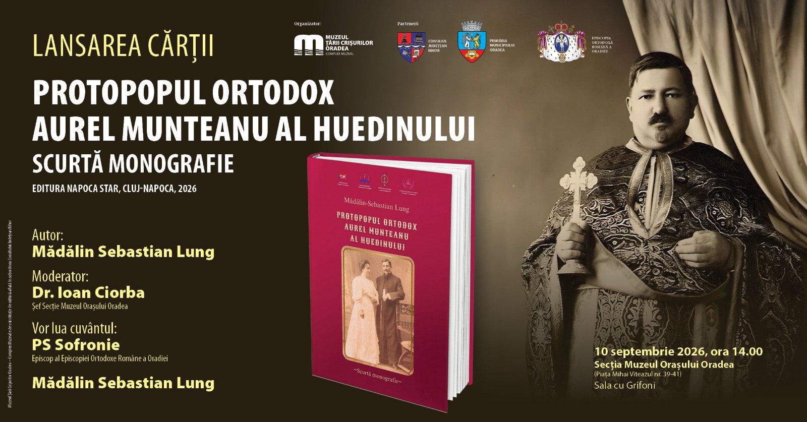 Lansarea cărții despre protopopul Aurel Munteanu, la Oradea