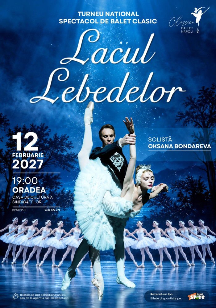 Baletul „Lacul lebedelor” ajunge la Oradea pe 12 februarie 2027