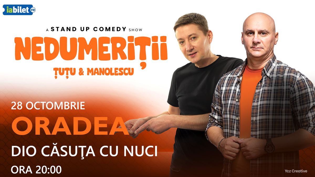 Dan Țuțu și Cristi Manolescu susțin un show de stand-up la Oradea