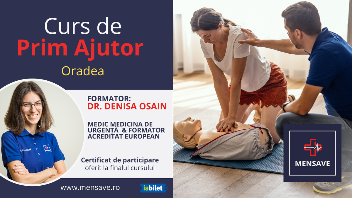 MENSAVE organizează cursuri de prim ajutor la Oradea până în octombrie