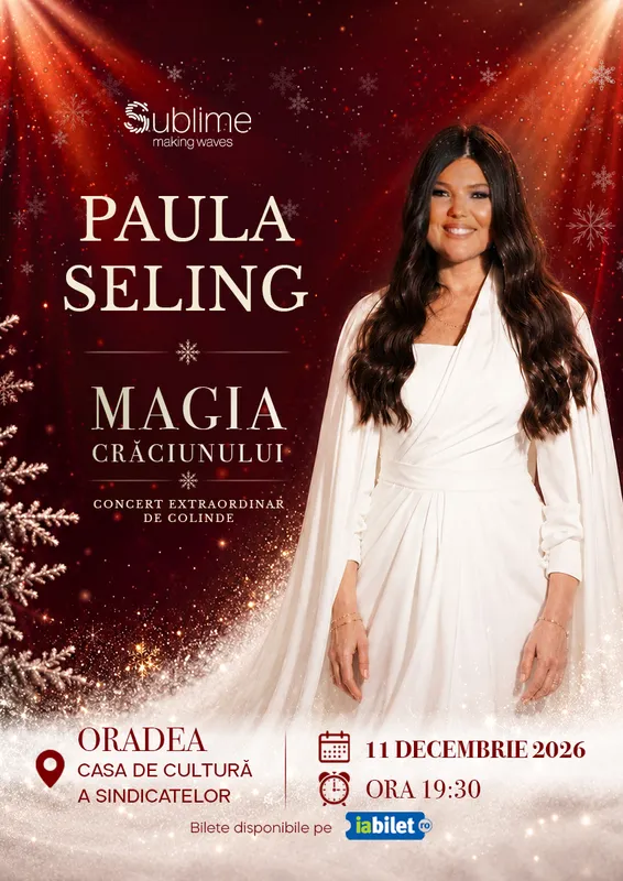 Paula Seling susține un concert la Casa de Cultură din Oradea