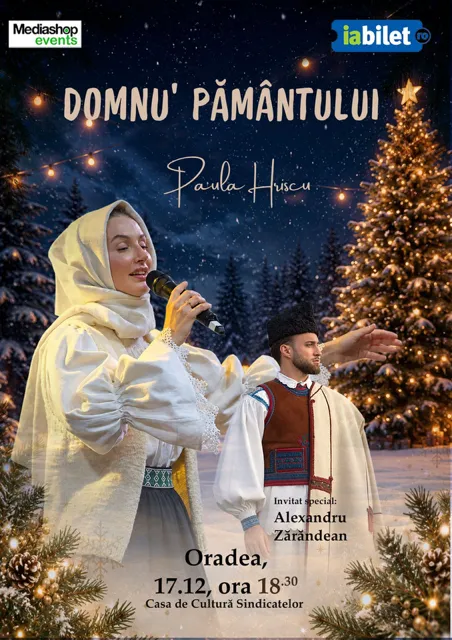 Paula Hriscu susține un concert de colinde la Oradea