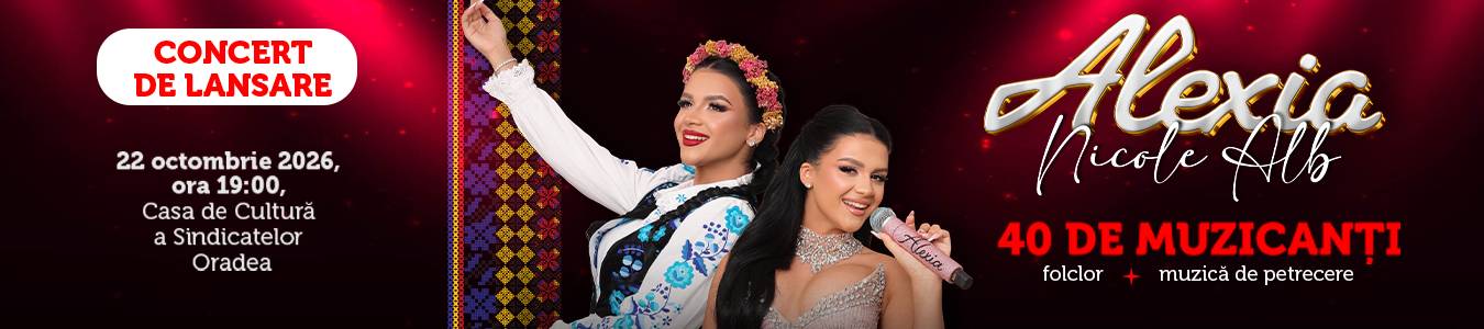 Alexia Nicole Alb lansează un concert folcloric la Casa de Cultură din Oradea