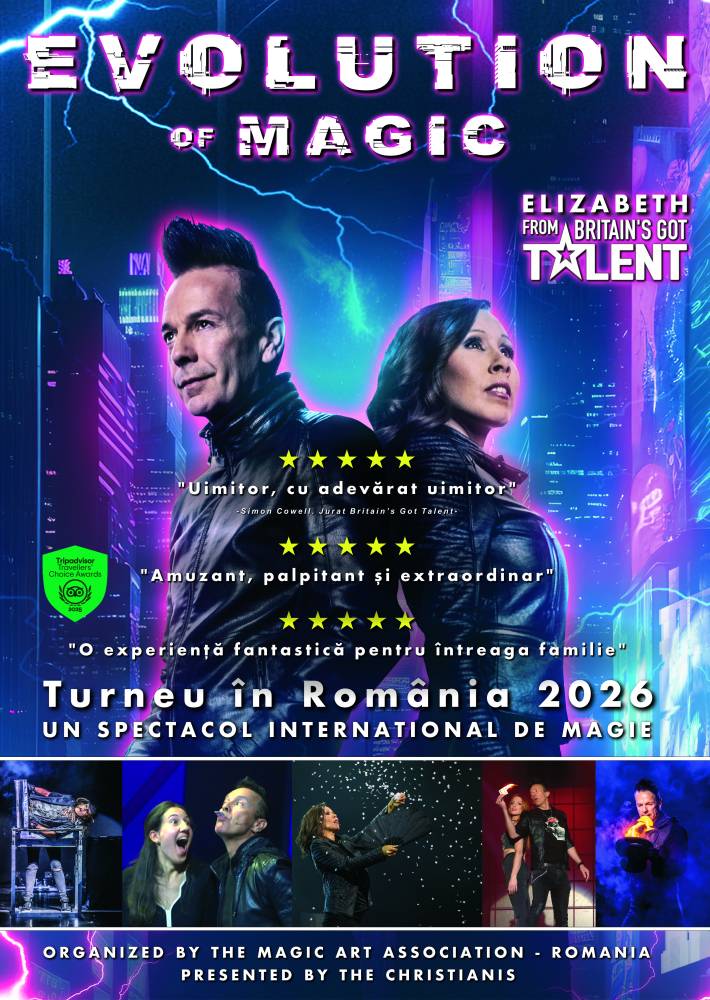 „Evolution of Magic”, spectacol de magie pentru toate vârstele, la Oradea