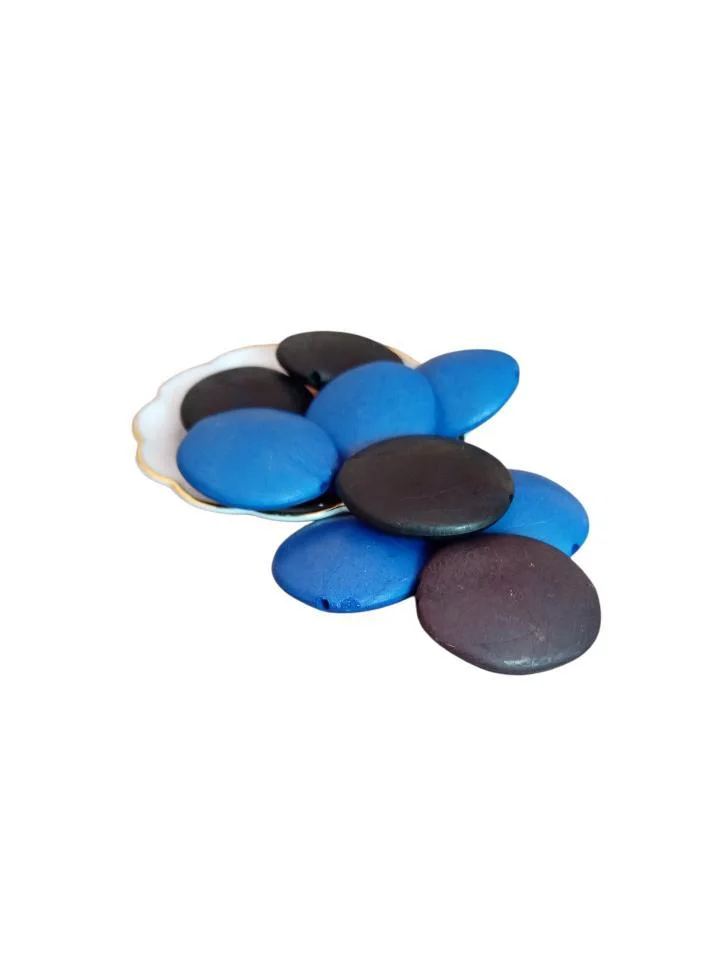 Margele din plastic - ovale mate - mari