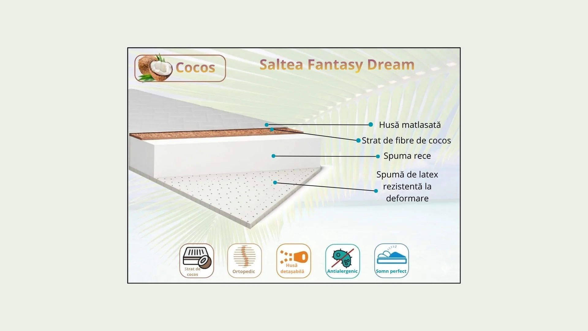 Satea  Ortopedică Fantasy Dream 90x200
