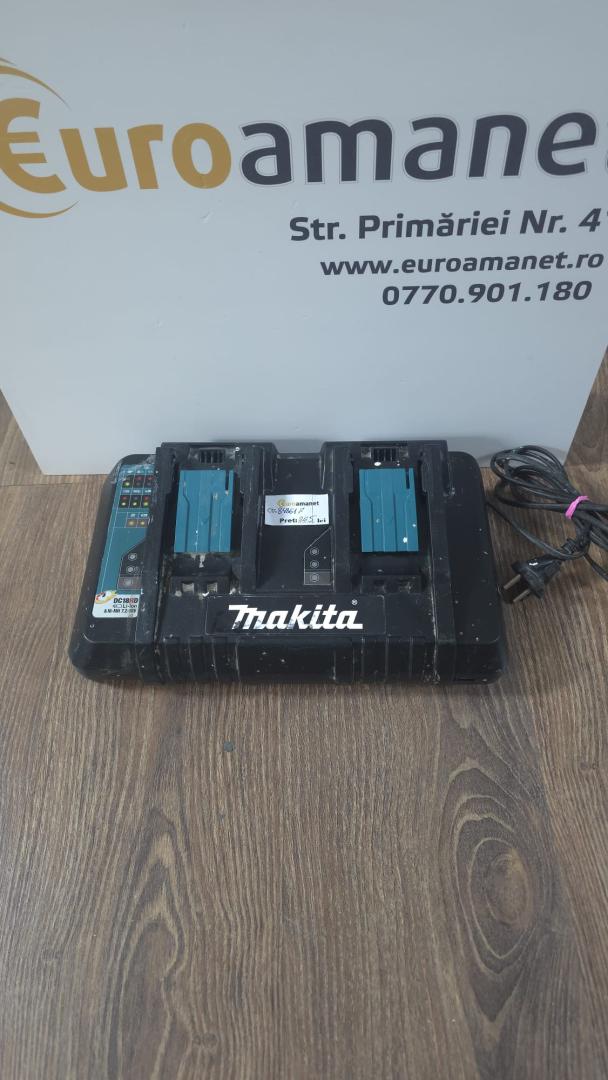 Incarcator dual Makita DC18RD 7.2-18V, 2 sloturi, 220-240V, cu ventilator de racire