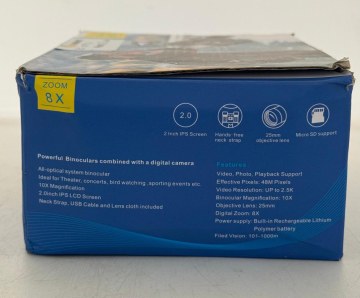 Binoclu Digital Profesional de Vanatoare, Zoom 8X, Ecran LCD 2", Camera Video / Foto, Negru, 13.5cm - 4