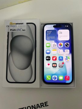 Telefon Apple iPhone 15, 128GB, 5G, Black - 3