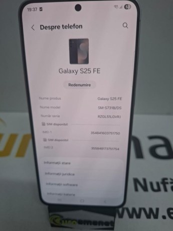 Telefon mobil Samsung Galaxy S25 FE, 128GB , negru