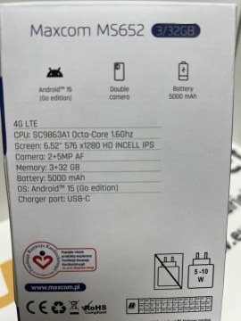 Telefon mobil Maxcom MS652, 32GB, 3GB RAM - 3