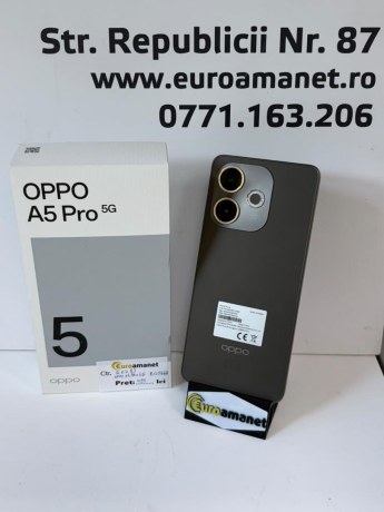 Telefon mobil OPPO A5 Pro, Dual SIM, 8GB RAM, 256GB, 5G, Black Brown