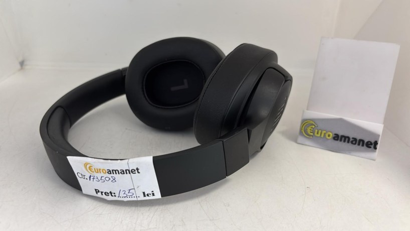 Casti audio wireless over-ear JBL Tune 720BT, JBL Pure Bass Sound, Bluetooth 5.3, Conexiune multi-point, Asistent vocal, Negru