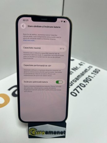 iPhone 12 Pro Max, Gold Bat 91%