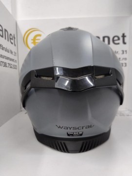 Casca integrala Wayscral pentru motocicleta, gri, marimea L - 3