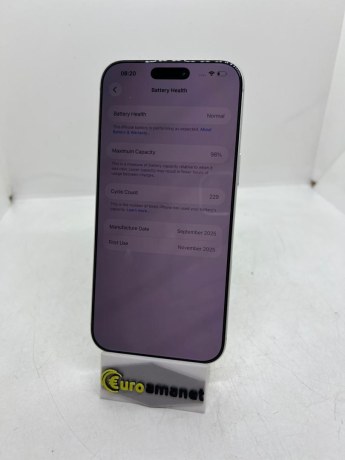 Telefon mobil Apple iPhone 17 Pro Max, 256GB, 5G, Silver, Bat 98%