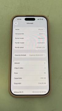 Telefon mobil Apple iPhone 17, 256GB, 5G, Sage - 4