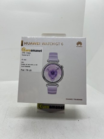 Smartwatch HUAWEI Watch GT 6, 41mm, GPS, Android/iOS, Purple Fluoroelastomer Strap