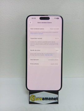 Telefon mobil Apple iPhone 15 Pro Max, 1TB, 5G, Blue Titanium , baterie 97% - 3