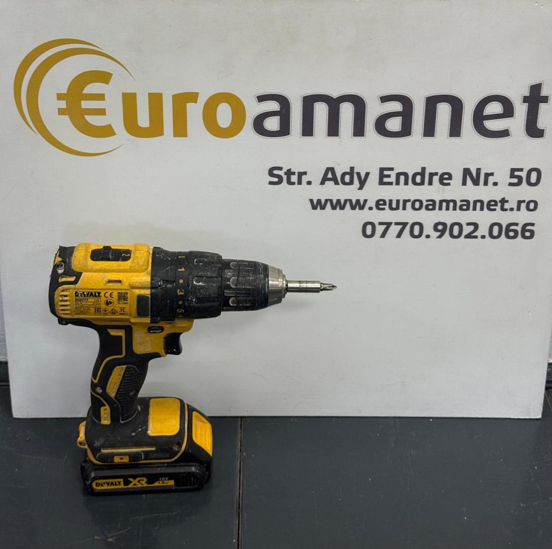 Bormasina cu acumulator DeWALT DCD777 18V 65Nm 2 viteze 