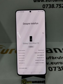 Telefon mobil Samsung Galaxy S20 Ultra, Dual SIM, 128GB, 12GB RAM, 5G, Cosmic Black - 2