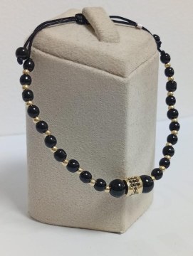 Bratara Aur 14 K cu snur reglabil - 2