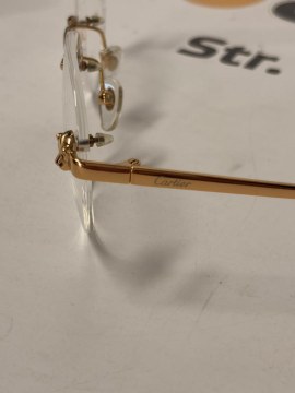 Ochelari de soare Cartier , cu decor Panthere, ramă aurie, noi CT00280, aurii - 3