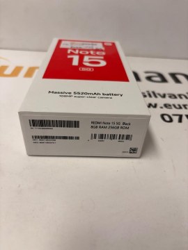 Telefon REDMI Note 15, 8GB RAM, 256GB ROM, Black, 2cicluri - 2
