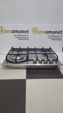 Plita incorporabila Electrolux EGH6343BOX, Gaz, 4 Arzatoare, 60 cm, Aprindere electrica, Gratare fonta, Inox - 1