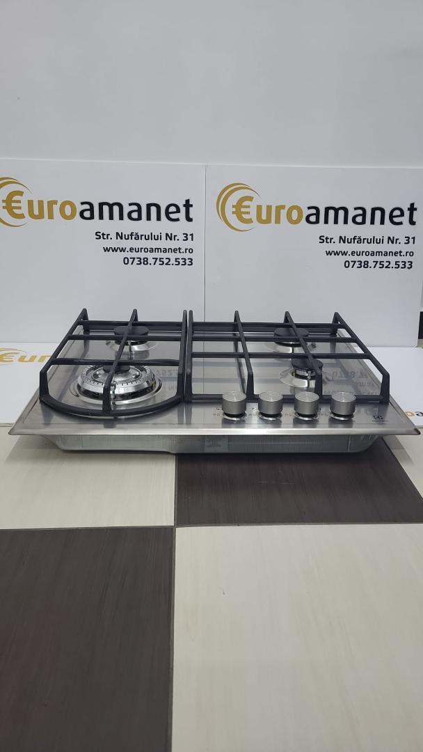 Plita incorporabila Electrolux EGH6343BOX, Gaz, 4 Arzatoare, 60 cm, Aprindere electrica, Gratare fonta, Inox