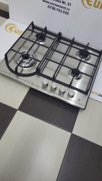 Plita incorporabila Electrolux EGH6343BOX, Gaz, 4 Arzatoare, 60 cm, Aprindere electrica, Gratare fonta, Inox - 3