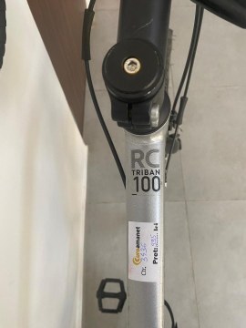 Bicicleta pentru asfalt, Triban RC100, gri, cadru aluminiu, furca otel, 7 viteze - 4