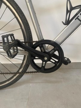 Bicicleta pentru asfalt, Triban RC100, gri, cadru aluminiu, furca otel, 7 viteze - 5