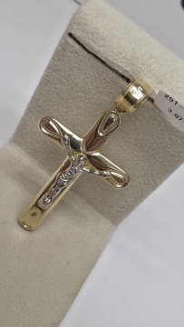 Pandantiv cruce aur 14 k - 3