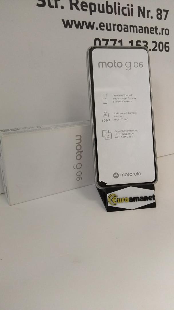 Telefon mobil Motorola g06, Dual SIM, 256GB, 4GB RAM, Tapestry