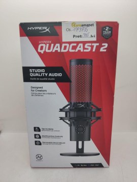 Microfon HyperX QuadCast 2, USB-C, pentru gaming, streaming si podcasting - 2