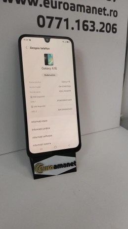Telefon mobil Samsung Galaxy A16, Dual SIM, 128GB, 4GB RAM, 4G, Black