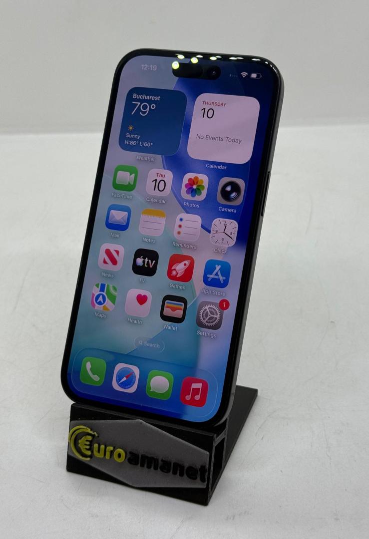 Telefon mobil Apple iPhone 15, 128GB, 5G, Black