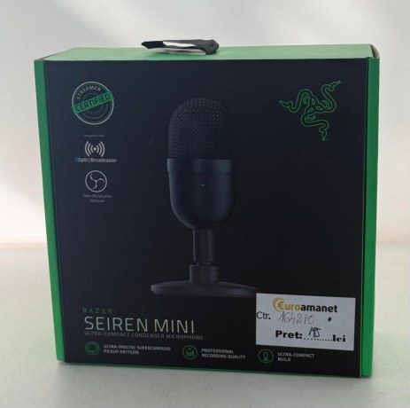Microfon gaming Razer Seiren Mini, Negru
