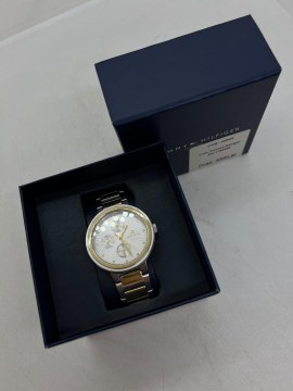 Tommy Hilfiger, Ceas de otel inoxodabil cu functii multiple, Argintiu, Auriu - 2
