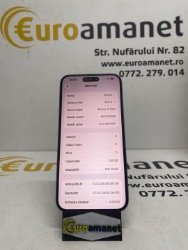 Telefon mobil Apple iPhone 15 Plus, 128GB, baterie 91% - 3