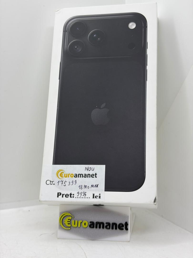 Telefon mobil Apple iPhone 18 Pro Max, 256GB, 5G, Black