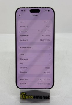 Telefon mobil Apple iPhone 16 Pro Max, 512GB, 5G - 4