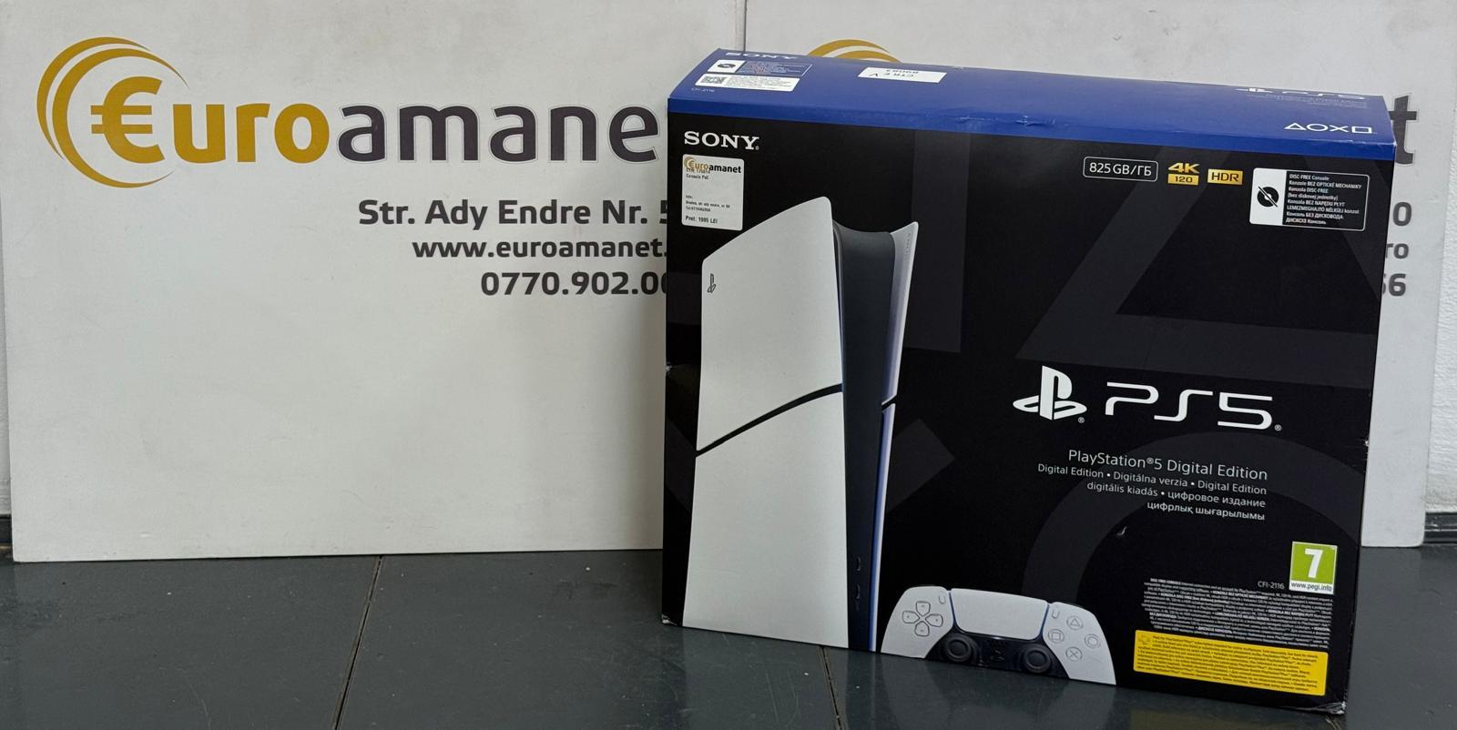 Consola PlayStation 5 Digital Edition (PS5) Slim, 825GB SSD, E-Chassis