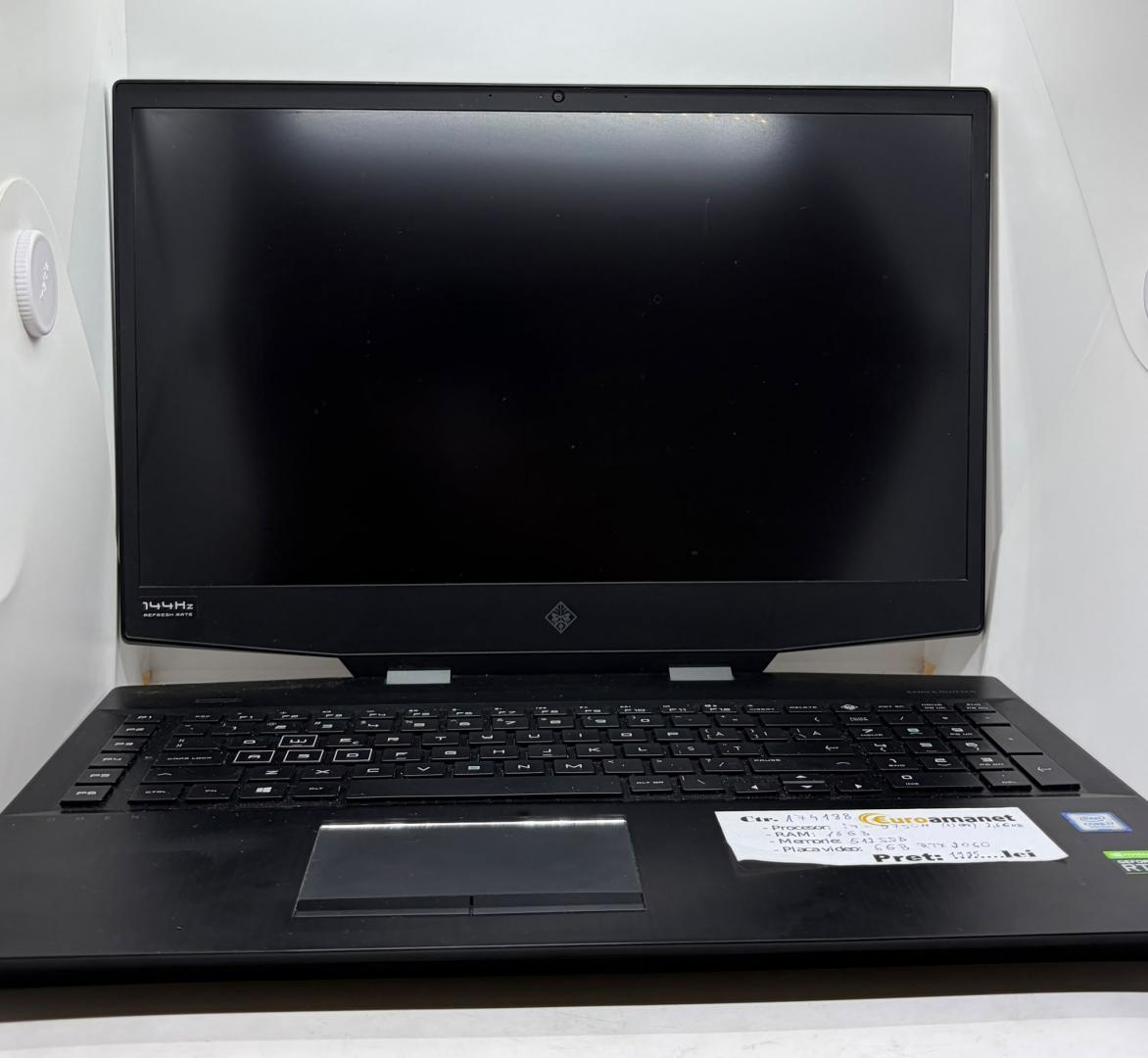 Laptop Gaming OMEN, Intel Core i7-9750H, 15.6", 16GB, 512GB SSD, Nvidia GeForce RTX 2060 6GB