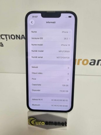 Telefon mobil Apple iPhone 14, 128GB