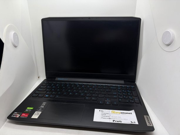 Laptop Gaming Lenovo IdeaPad 3 15ARH05 cu procesor AMD Ryzen 5 4600H, 15.6", 8GB, 256GB SSD, NVIDIA GeForce GTX 1650 4GB