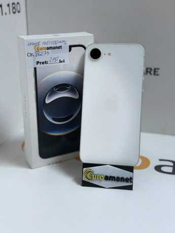 Telefon mobil Apple iPhone 16e, 128GB, 5G, Black, Bat 100%