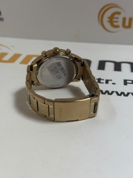 Ceas cronograf din oțel inoxidabil auriu - 3