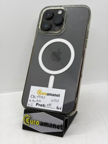 Telefon mobil Apple iPhone 14 Pro Max, 128GB, 5G, Space Black, 84% Baterie